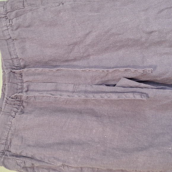 Pure Jill 100% Linen Light Blue Capri Pant Size Xs - Picture 3 of 7